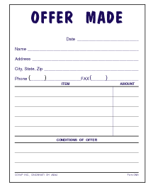 Offer Made Forms