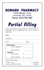 Custom Imprinted Partial Filling Forms - Duplicate (P2)