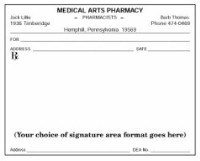 Single Tamper Proof Prescription Blanks Layout Format DS