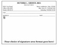 Single Tamper Proof Prescription Blanks Layout Format DR