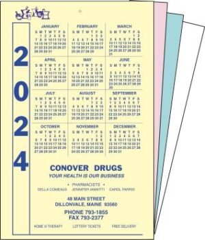 2027 Whole-Year-At-A-Glance Calendar for Antique