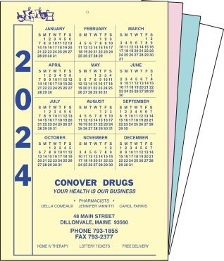 2027 Whole-Year-At-A-Glance Calendar for Antique