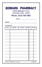 Jumbo Size Triplicate Sales Slips with Numbers