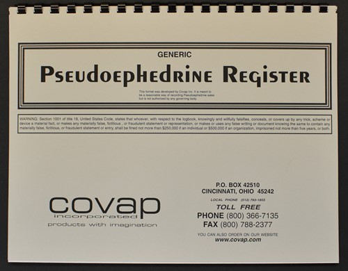 Generic PSEUDOEPHEDRINE Register