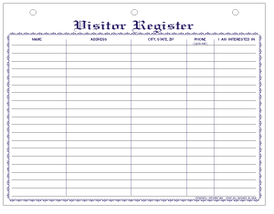 Visitor Register