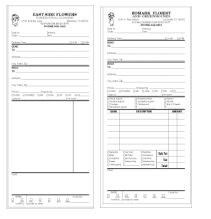 IMPRINTED ORDER FORMS (triplicate 3-part) With Numbers