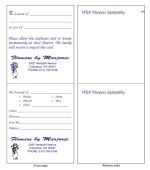 FUNERAL ARRANGEMENT CARDS (STD 3 1/2" X 8")