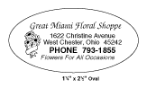 1 ¼" x 2 ½" Oval Custom Personalized Labels