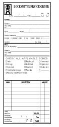 Stock Duplicate (2-Part) Service Order Forms
