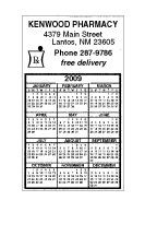 MAGNETIC CALENDAR