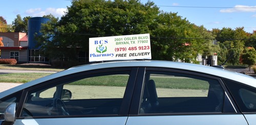 Top Of Car Advertising Sign for Florists - Image 2