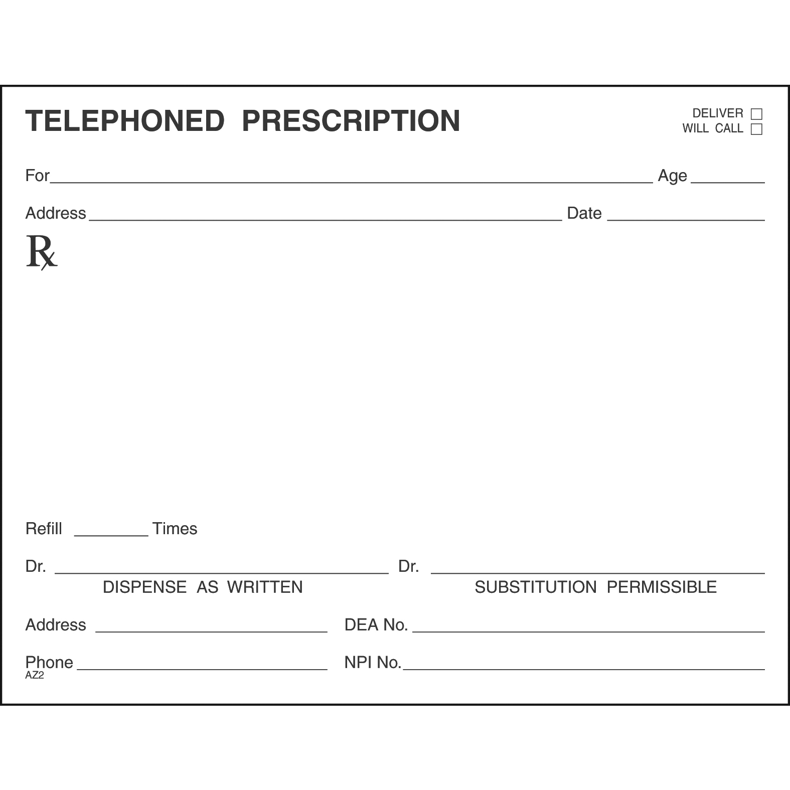 Single Tamper Proof Prescription Blanks Layout Format DS - Image 4