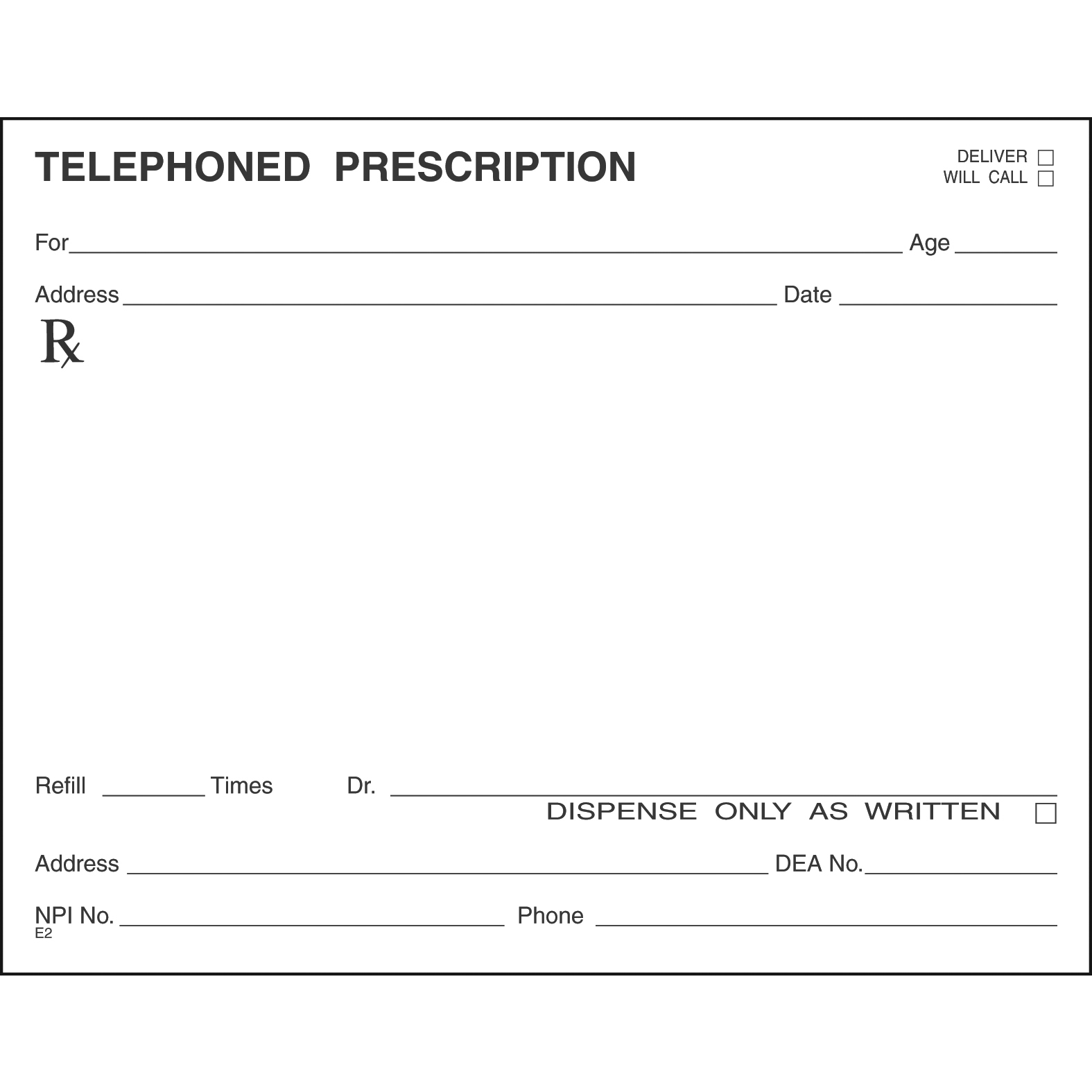 Single Tamper Proof Prescription Blanks Layout Format DS - Image 6