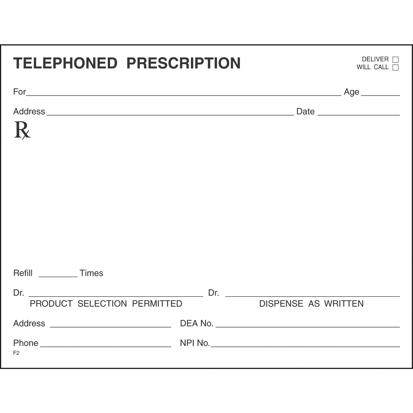 Single Tamper Proof Prescription Blanks Layout Format DS - Image 7