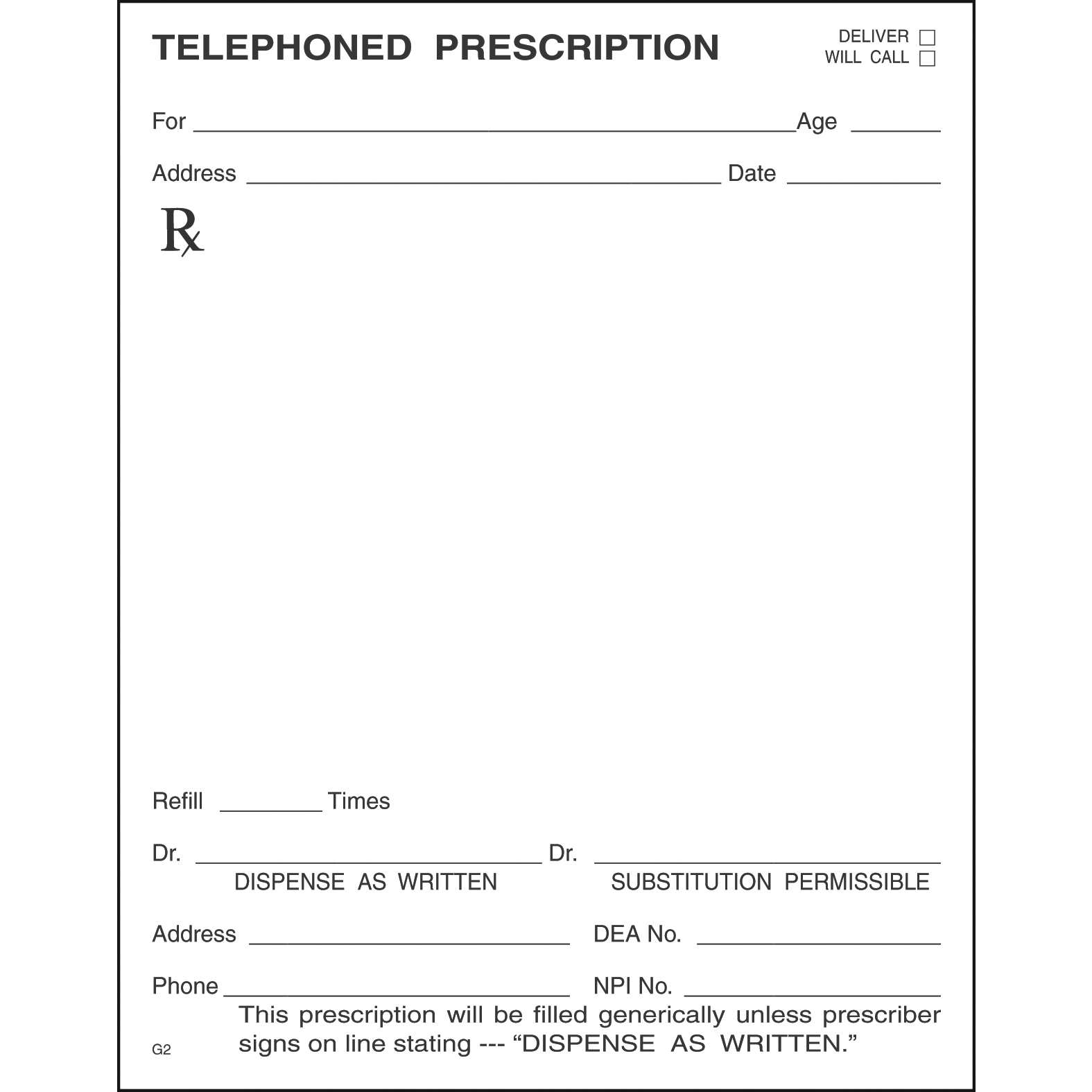 Single Tamper Proof Prescription Blanks Layout Format DS - Image 8