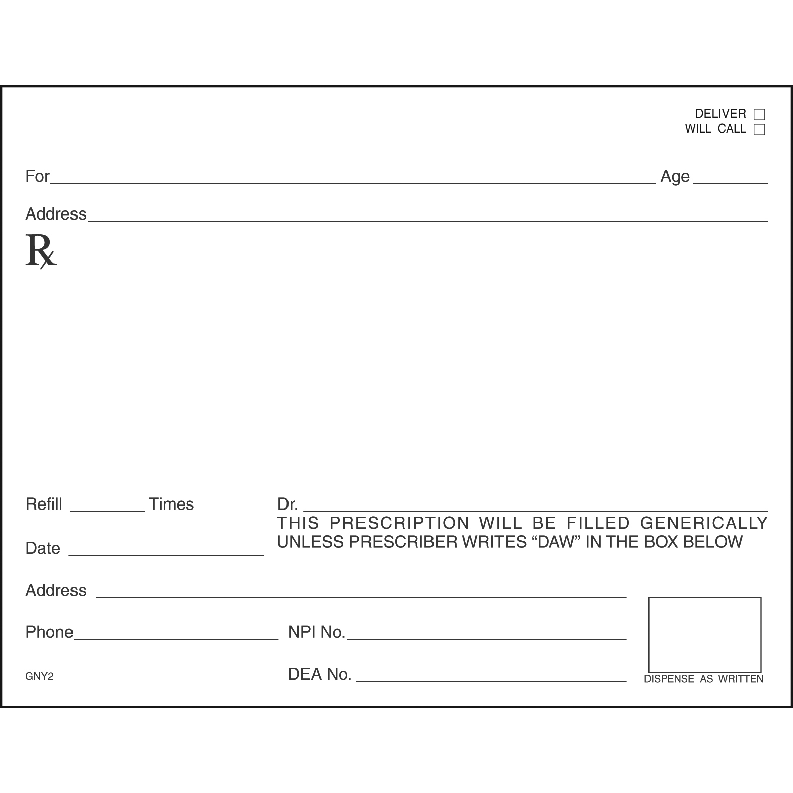 Single Tamper Proof Prescription Blanks Layout Format DS - Image 9