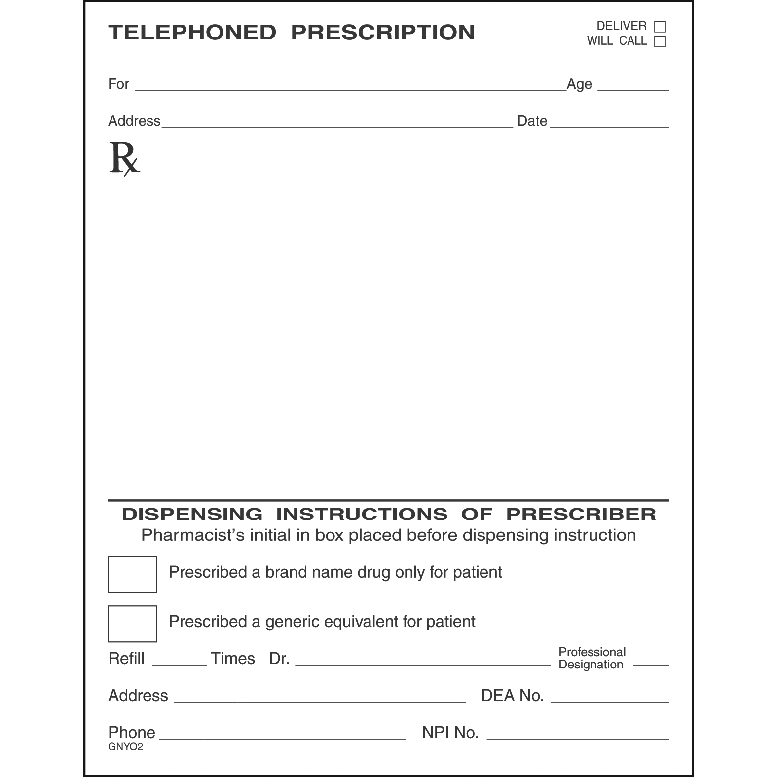 Single Tamper Proof Prescription Blanks Layout Format DS - Image 10