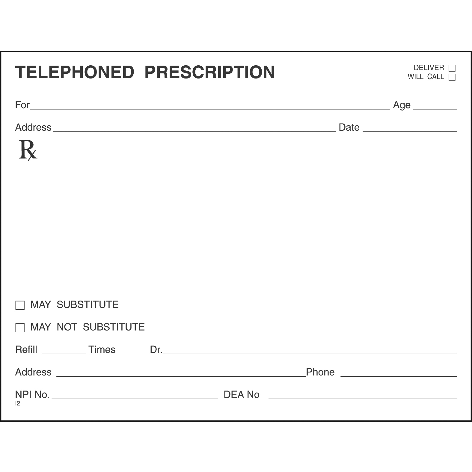 Single Tamper Proof Prescription Blanks Layout Format DS - Image 11