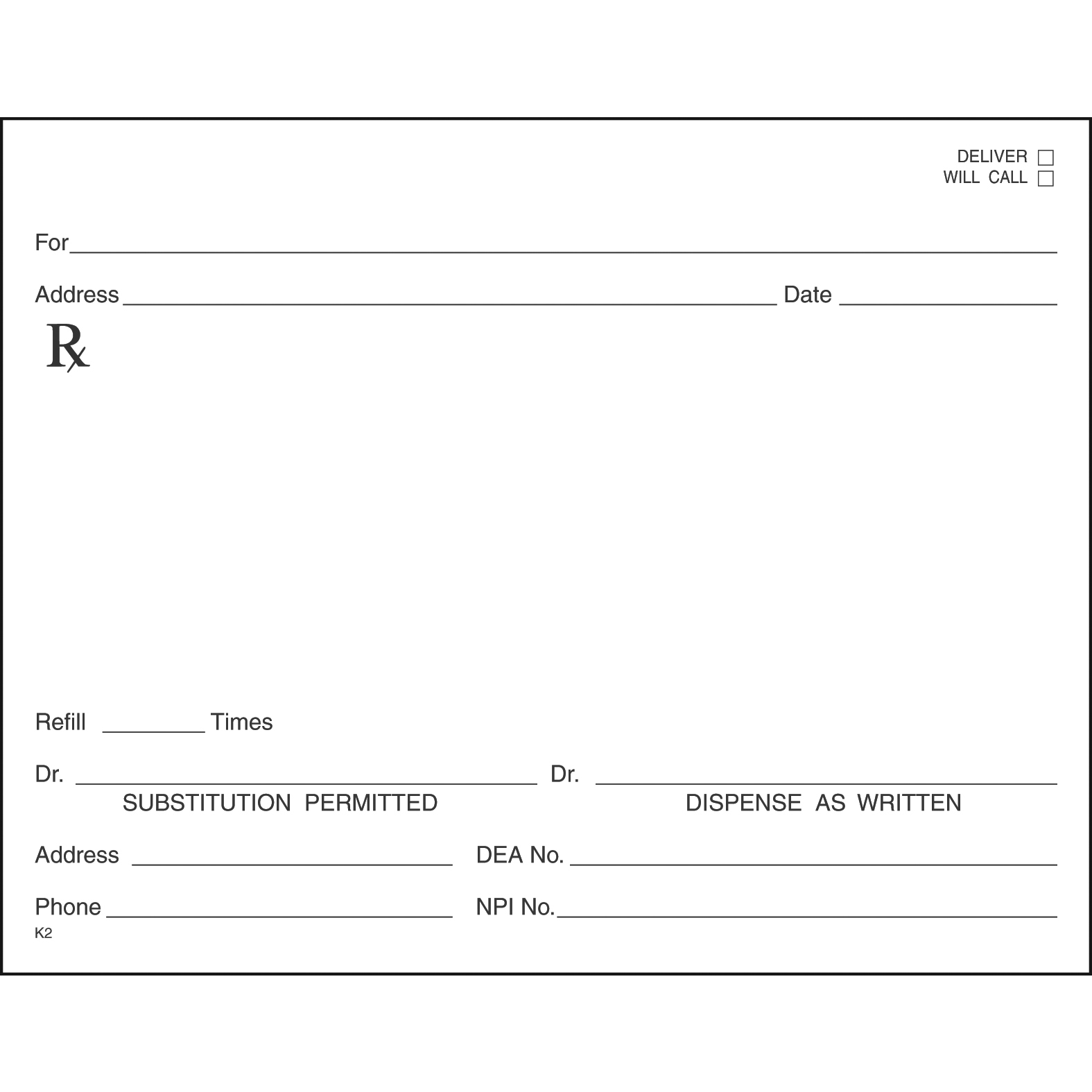 Single Tamper Proof Prescription Blanks Layout Format DS - Image 12