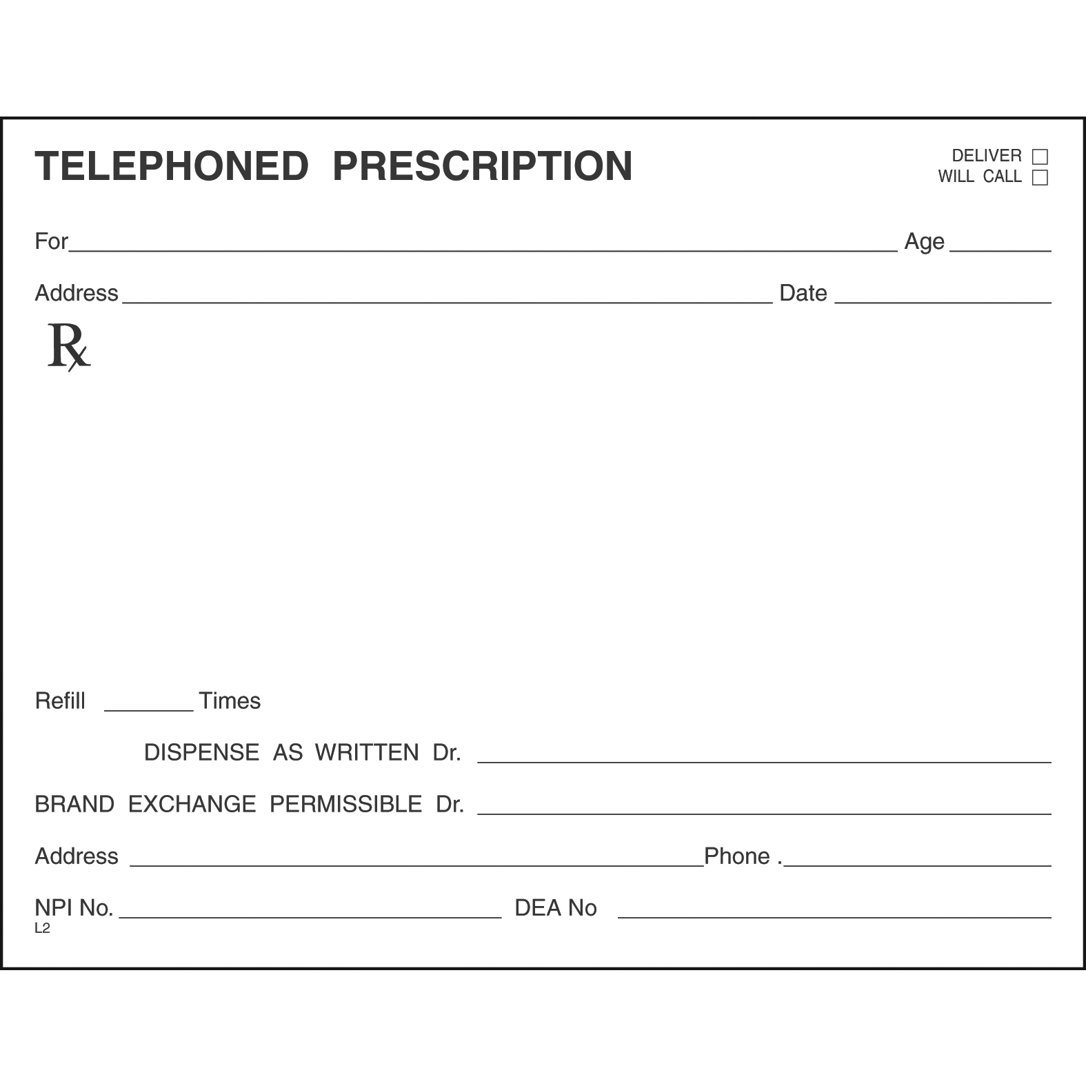 Single Tamper Proof Prescription Blanks Layout Format DS - Image 13
