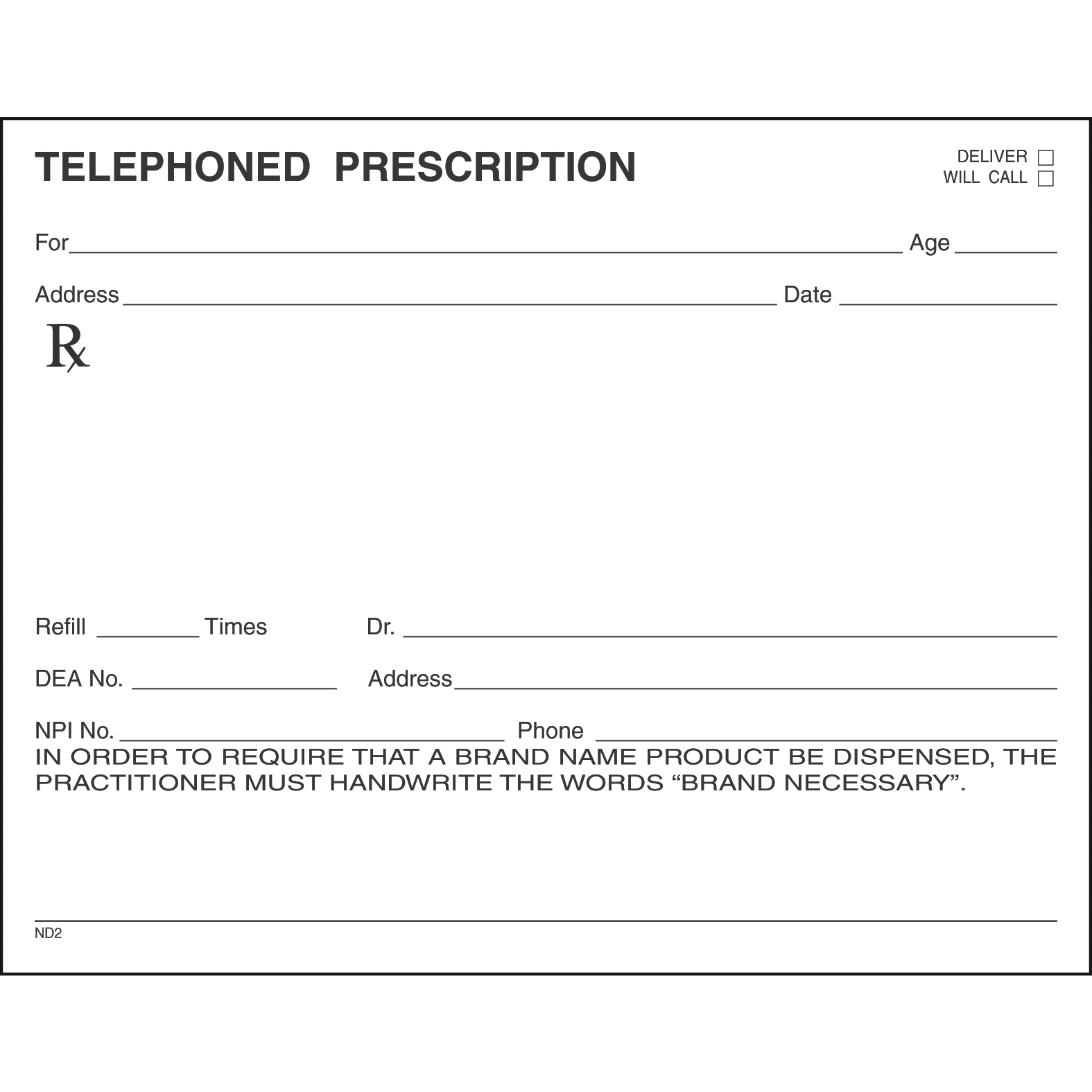 Single Tamper Proof Prescription Blanks Layout Format DS - Image 15