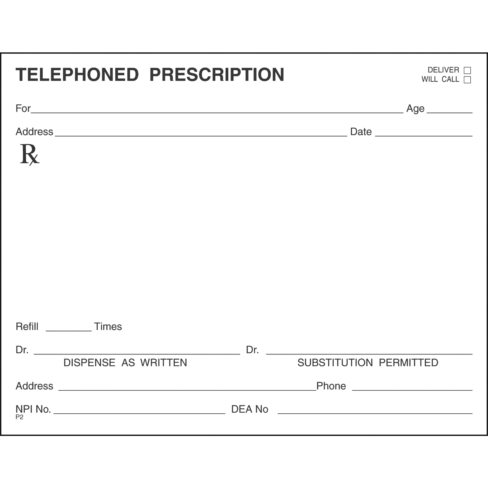 Single Tamper Proof Prescription Blanks Layout Format DS - Image 17