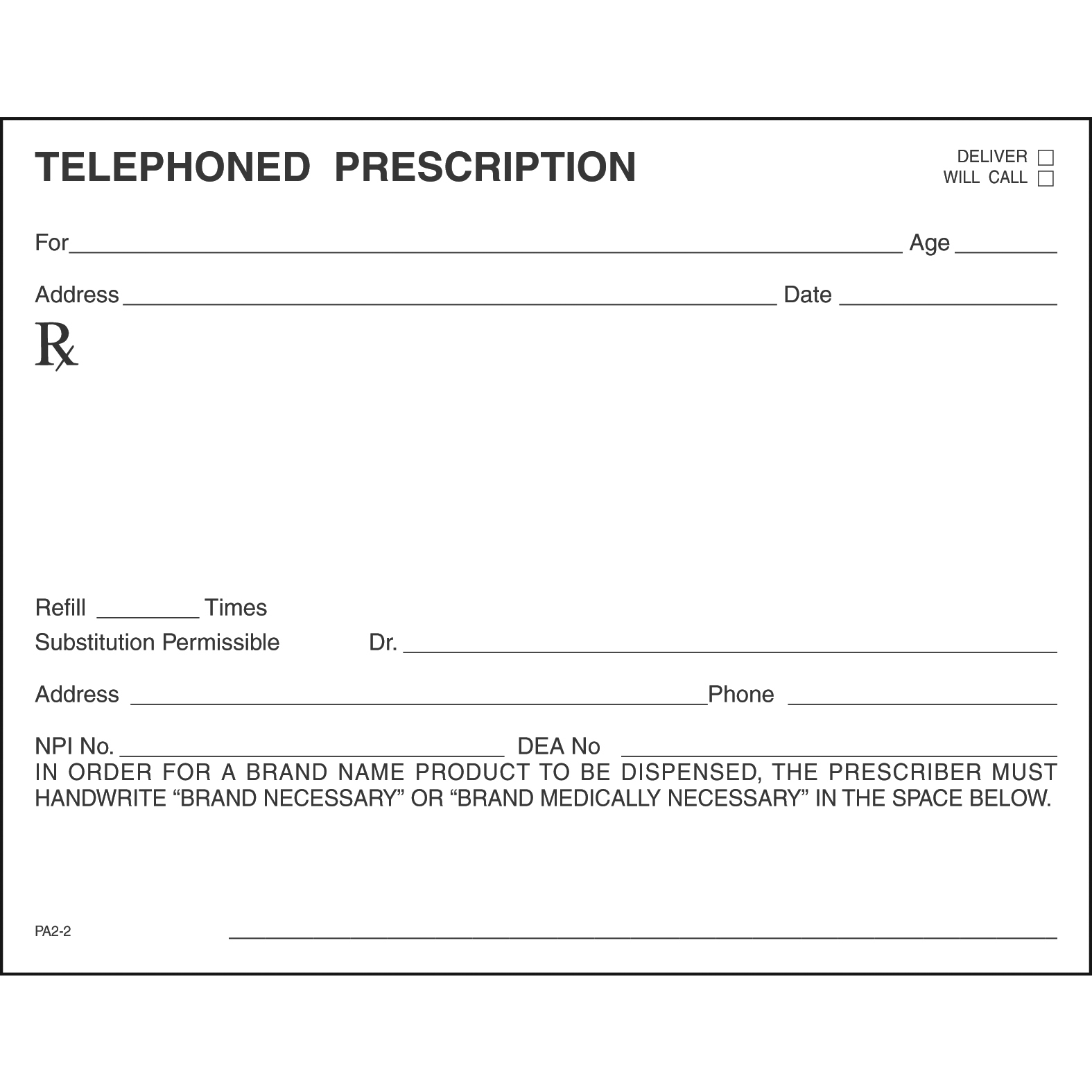 Single Tamper Proof Prescription Blanks Layout Format DS - Image 18