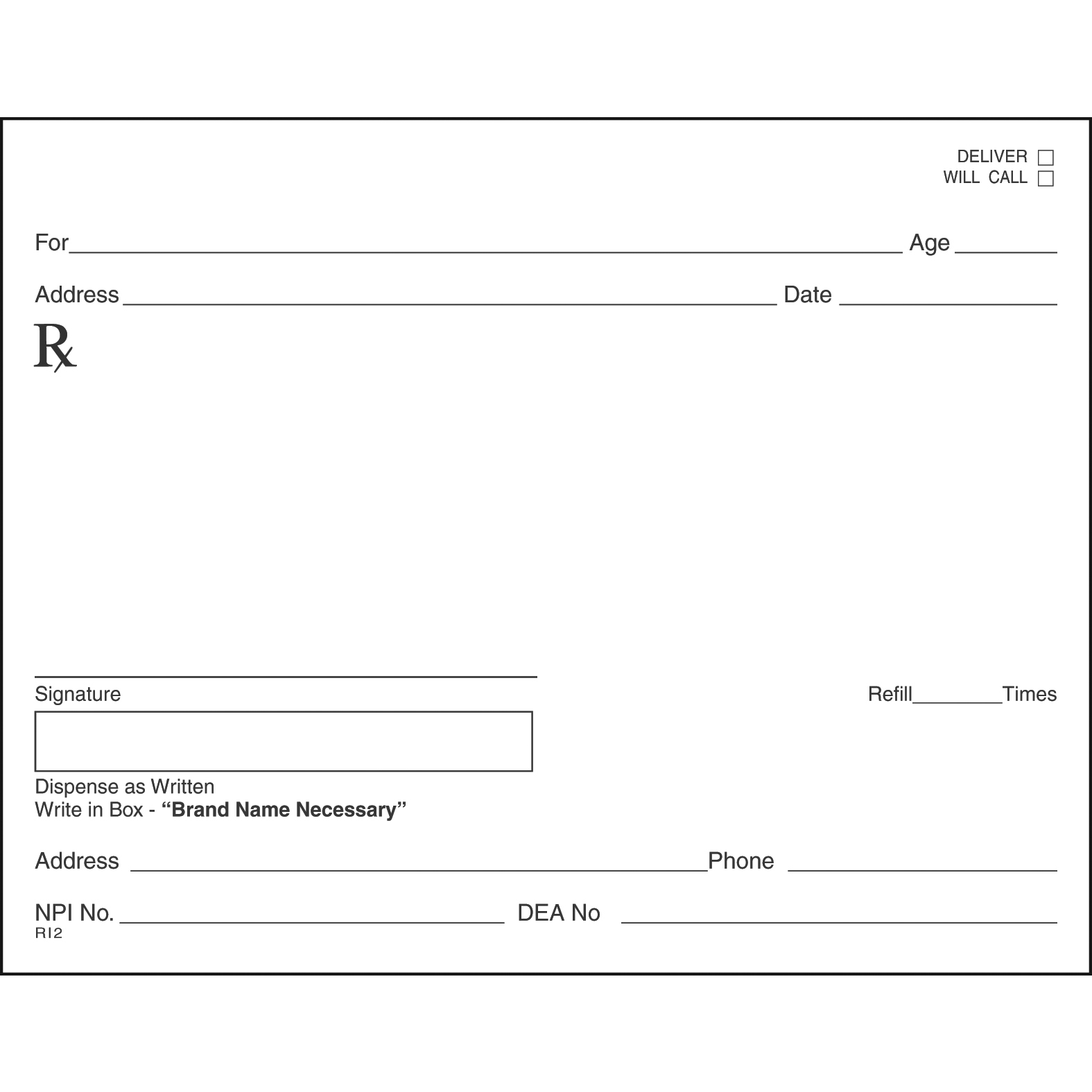 Single Tamper Proof Prescription Blanks Layout Format DS - Image 20