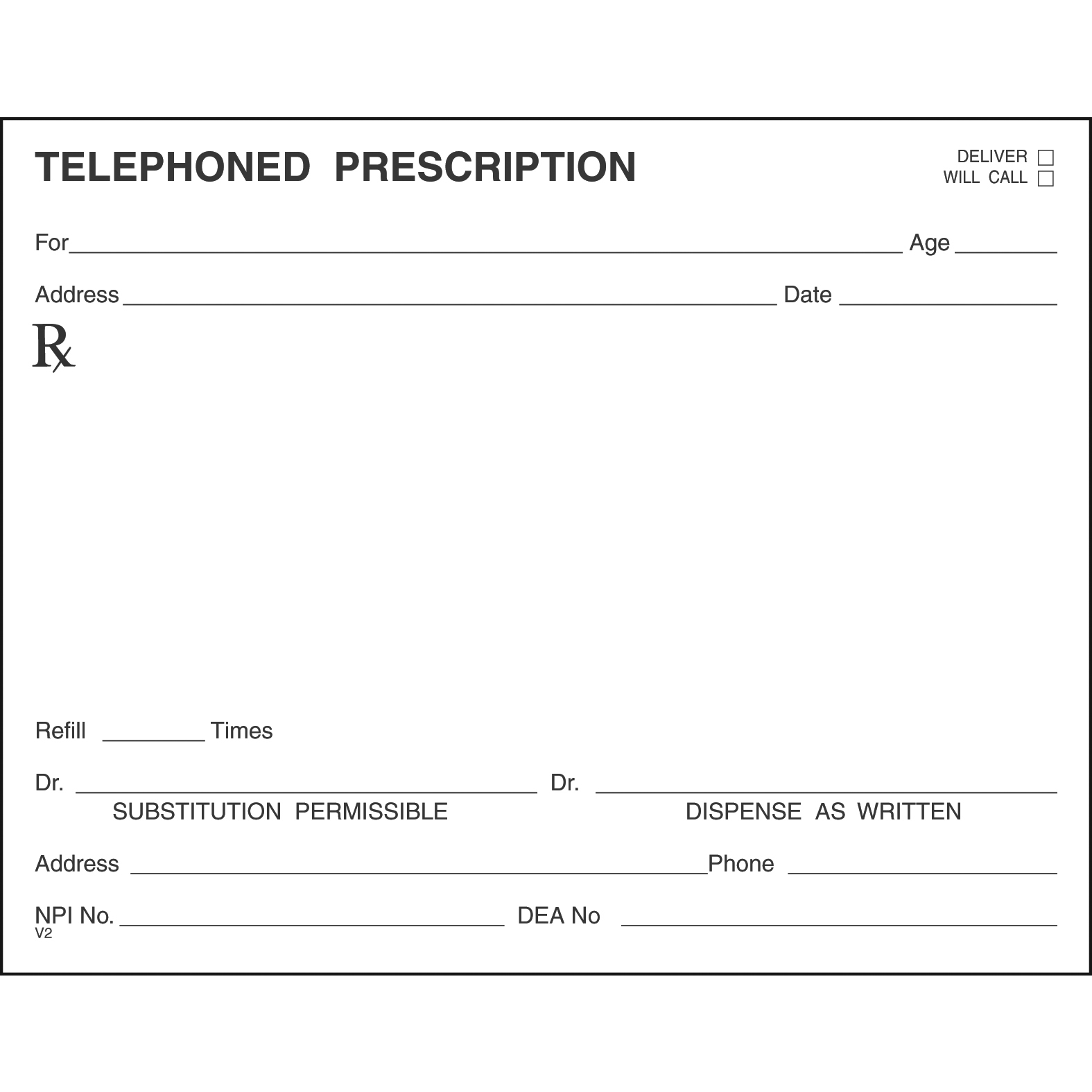 Single Tamper Proof Prescription Blanks Layout Format DS - Image 25