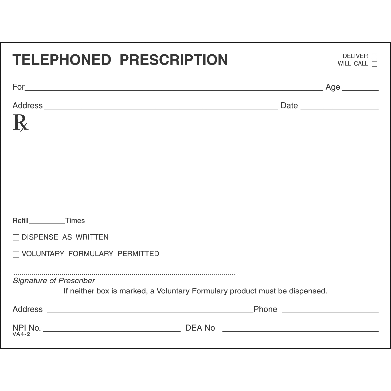 Single Tamper Proof Prescription Blanks Layout Format DS - Image 26