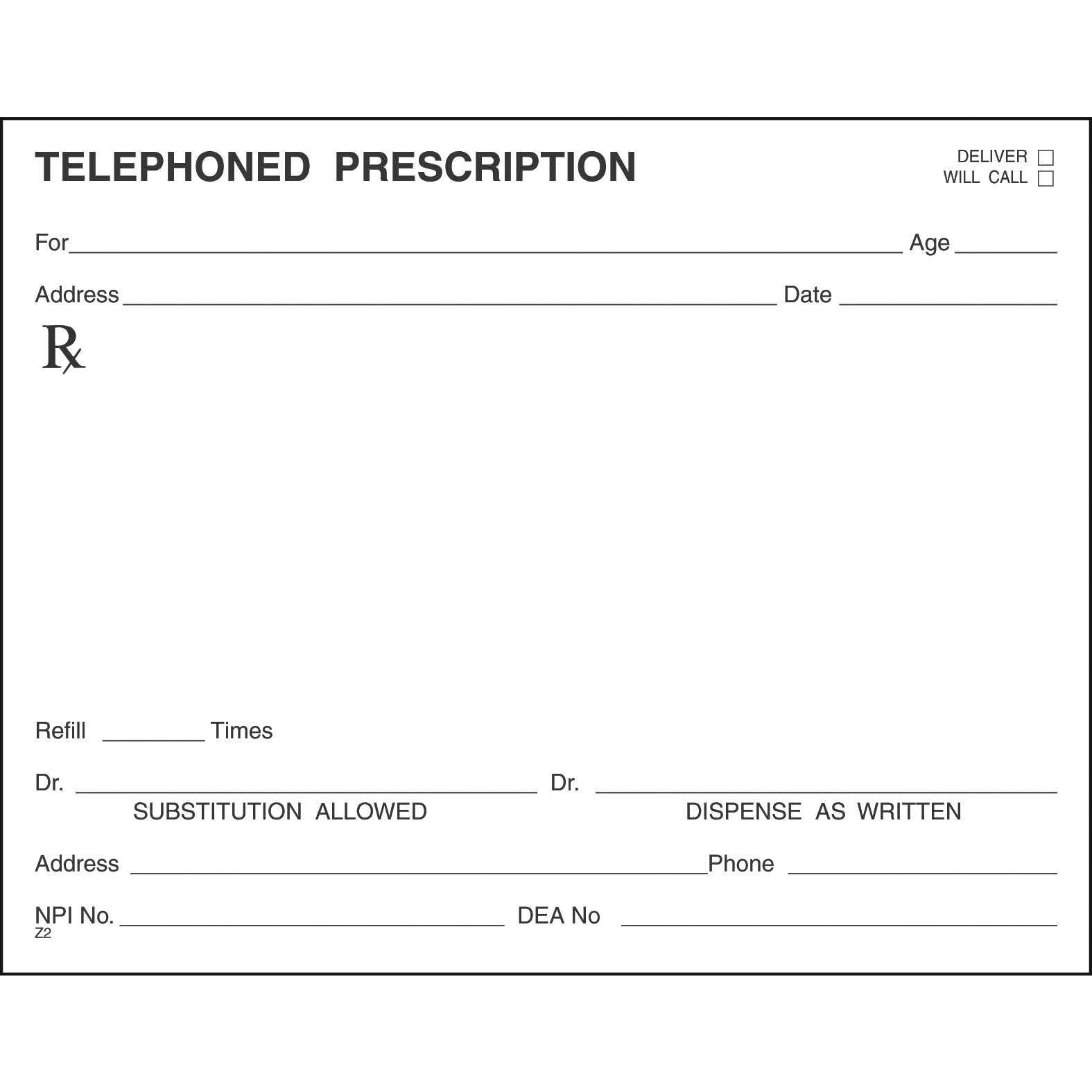 Single Tamper Proof Prescription Blanks Layout Format DS - Image 30